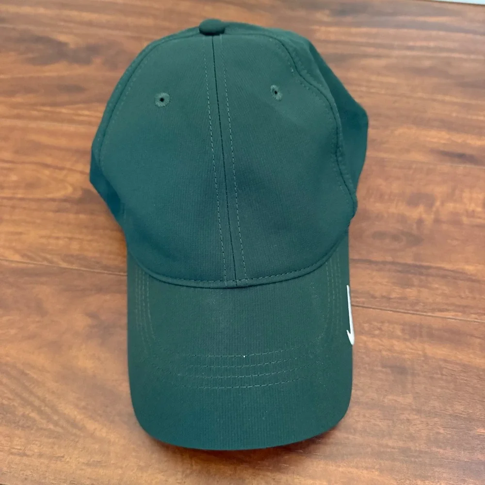 Nike Golf Legacy91 Dri-FIT Adjustable Performance Hat Forest Green Swoosh Cap